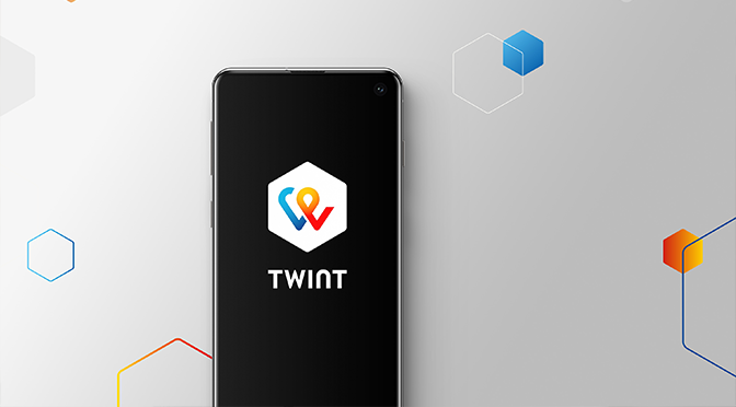 Handy mit TWINT-Logo